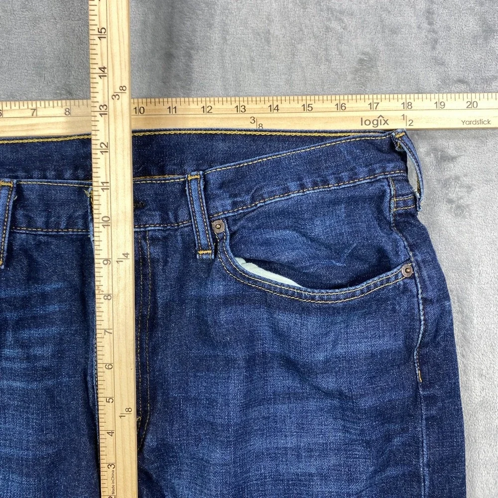 Levis 514 Jeans Mens Fits 36x29 Straight Fit Dark Wash Indigo Denim Fade Classic